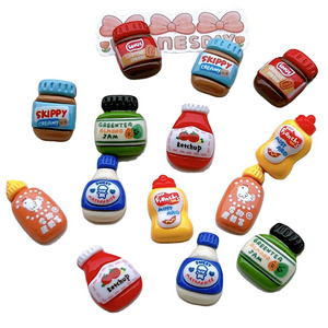 Wholesale Miniature Ketchup bottle Resin diy accessories Handmade materials stickers phone case cream glue hair clips decoration