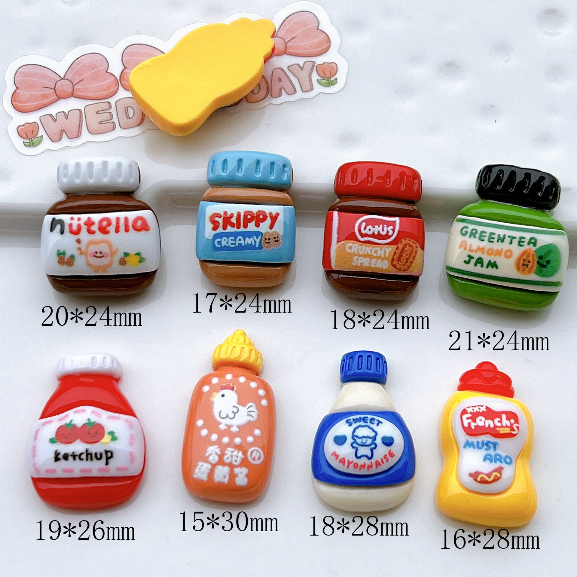 Wholesale Miniature Ketchup bottle Resin diy accessories Handmade materials stickers phone case cream glue hair clips decoration