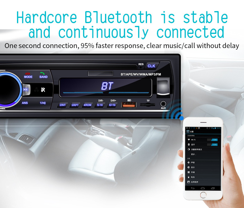 60Wx4 FM In Dash AUX Input Autoradio Car Radio Stereo Player Digital Car MP3 Player