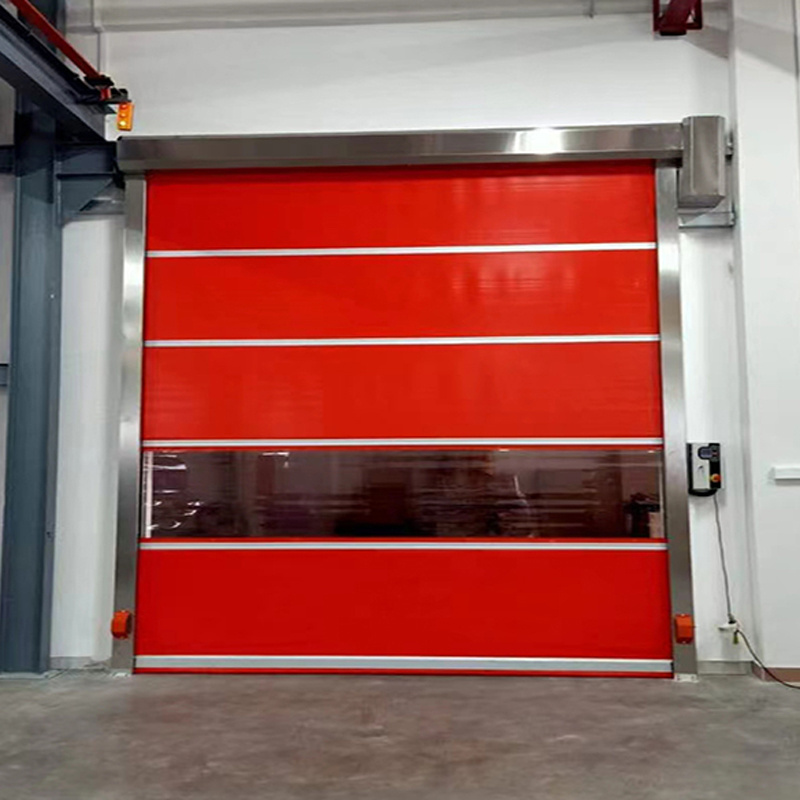 High Speed door  automatic Rapid Roller Shutter Car wash shop Transparent PVC Curtain Fast Rolling Up Door