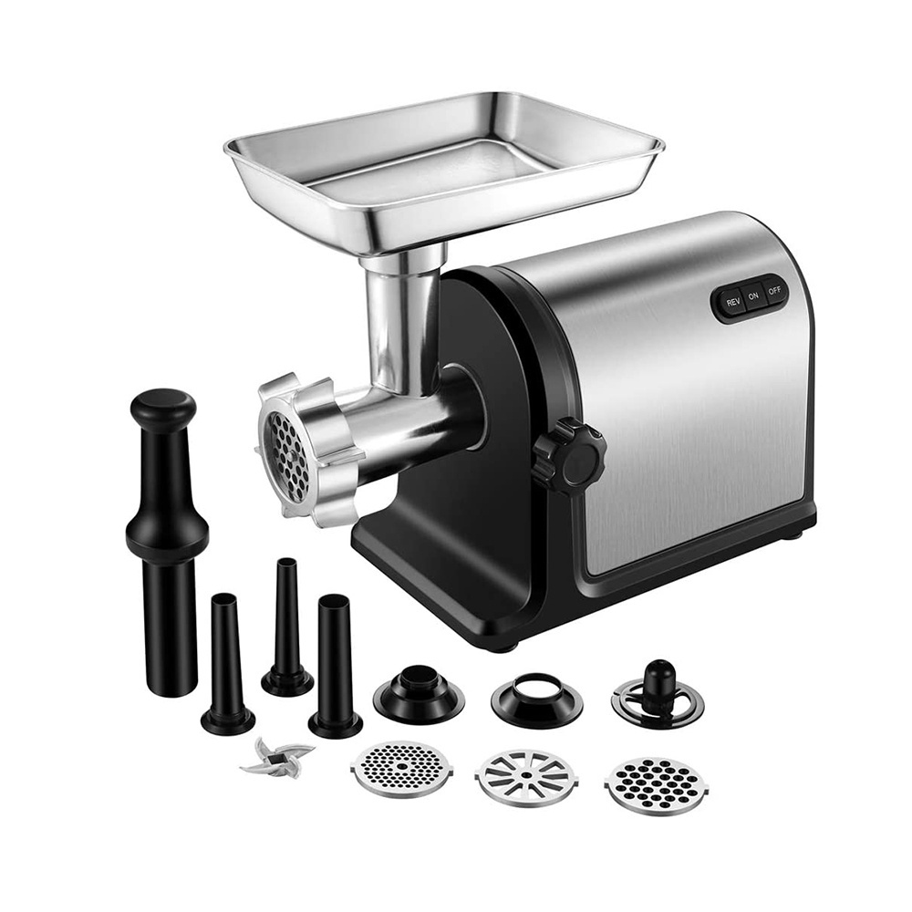 High Efficiency Multifunctional Home Use with Salad Maker Sausage and Kubbe Attachment Stainless Steel Electric Meat Grinder