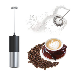 Professional Mini Plastic Handheld Foam Maker Automatic Milk Frother Cappuccino Maker With 304 Stainless Steel Whisk