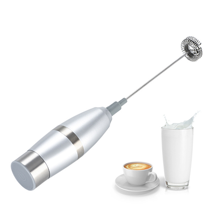 Mini Electronic Milk Frother Whisk White Cartoon Coffee Mixer Gift Instant Milk Frother Handheld Foam Maker For Lattes Coffee