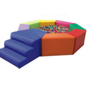 Kindergarten funny indoor customized soft play sponge kid ball pit pool with slide for kid