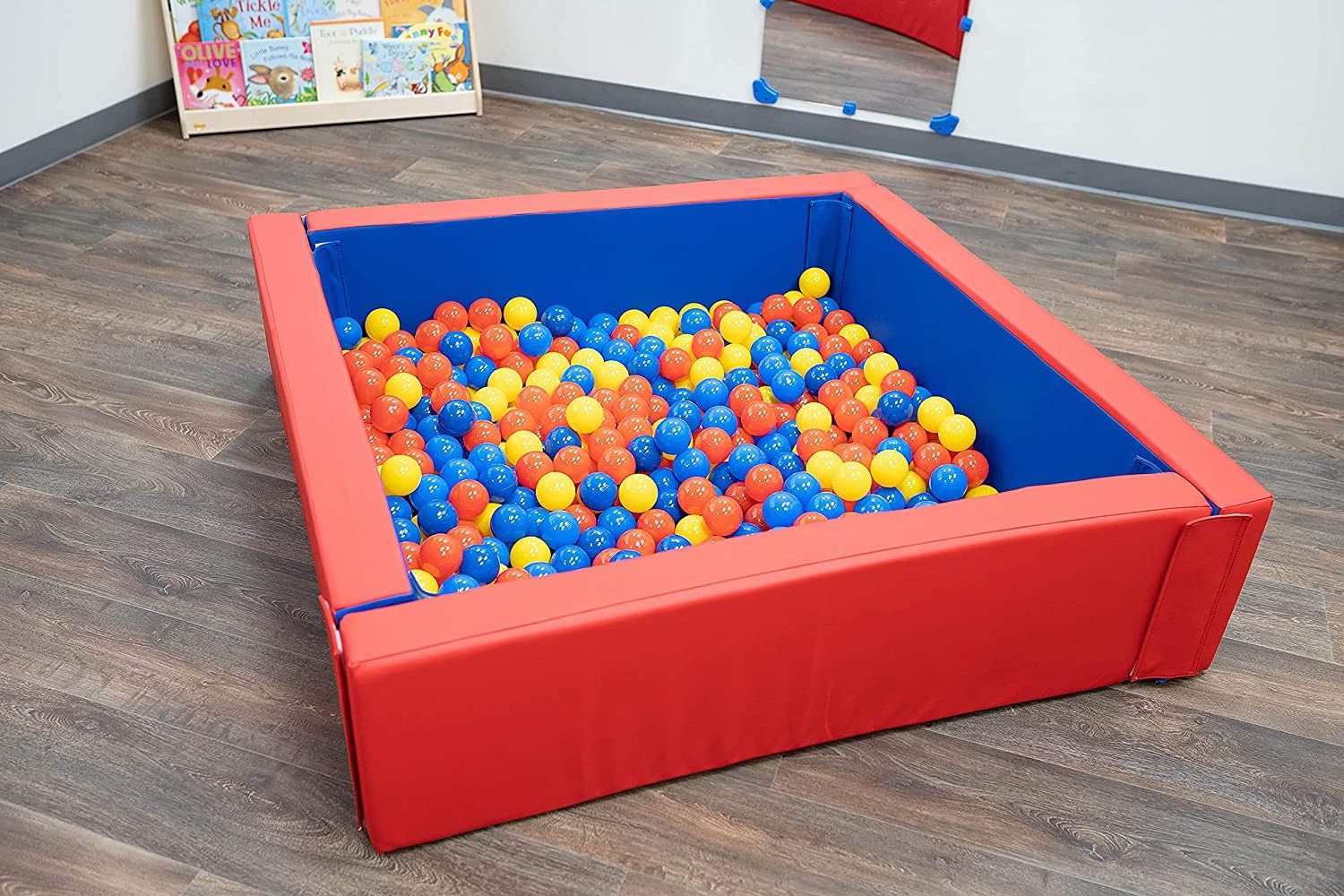 Kindergarten funny indoor customized soft play sponge kid ball pit pool with slide for kid