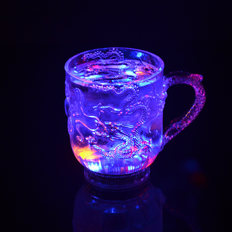 Automatic Flash Wave light up led wine glasses cup light up By Pouring Liquid