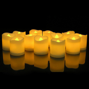 Festively decorated flameless bright wavy cylindrical light LED tea candle