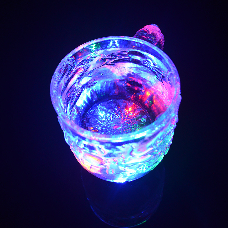 Automatic Flash Wave light up led wine glasses cup light up By Pouring Liquid