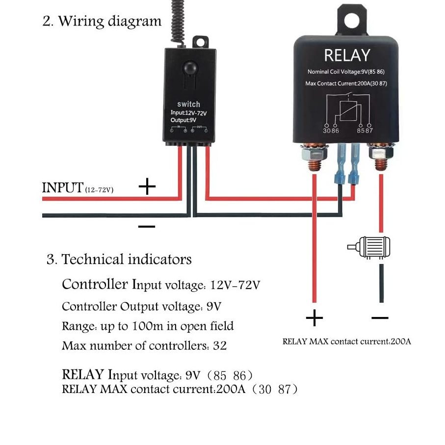 remote control high current 24v Remote Battery Disconnect Switch 12V DC 200A Wireless Car Kill Switch for Car/Truck/motorcycle