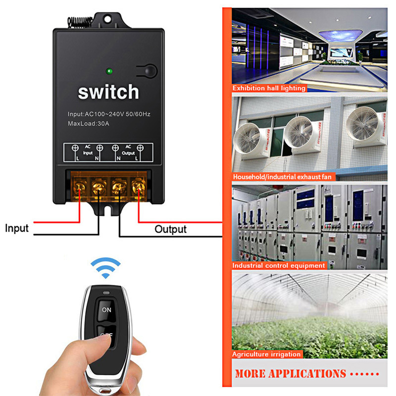 ac Wireless Remote Control Rf Remote 433mhz Rf Relay 220v Remote Switch Wireless Switch Remote Control Switch for fan and light