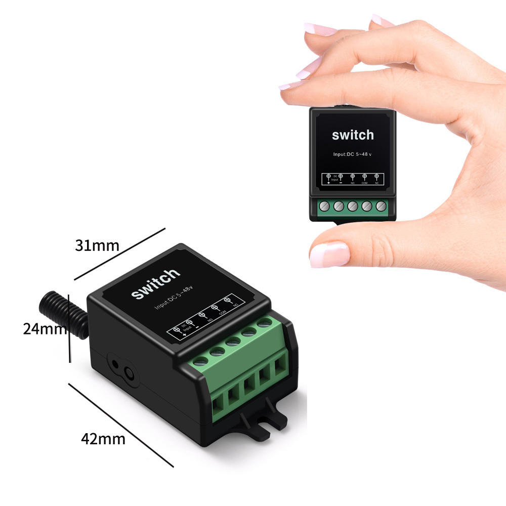 Mini 5v Relay Wireless Rf Receiver on off 433mhz Remote Control 12v Dry Contact Switch Wireless Switch Remote Control Switches