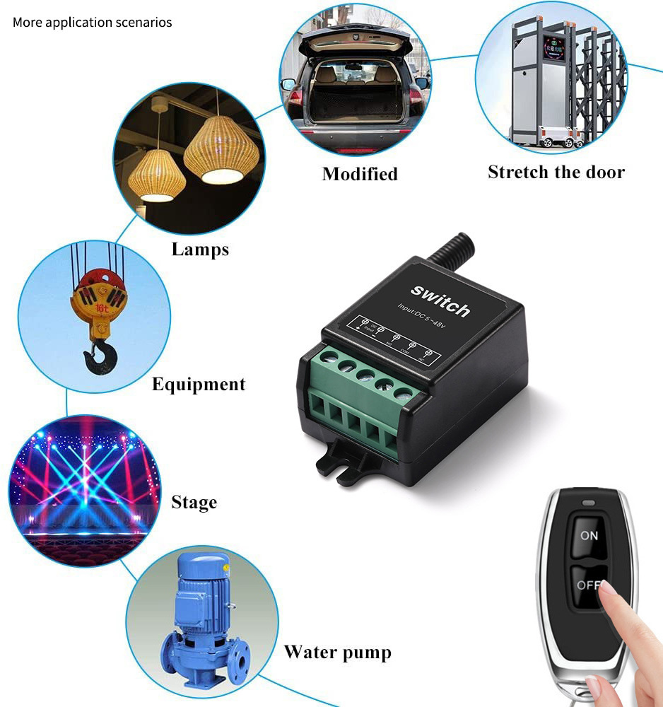 Mini 5v Relay Wireless Rf Receiver on off 433mhz Remote Control 12v Dry Contact Switch Wireless Switch Remote Control Switches