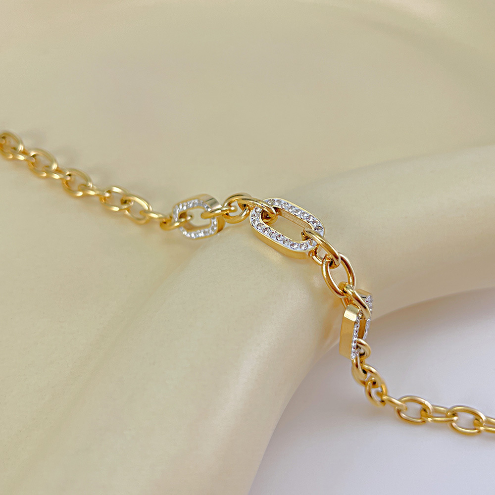 Jewelry wholesale High Quality 18k Gold Plated Cuban Chain Stainless Steel Adjustable Bracelet women