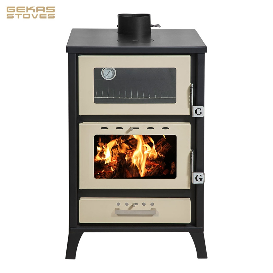 19,6 kW European Quality Wood Burning Stove with Oven Water Jacket 72,9% Efficiency DG 2100