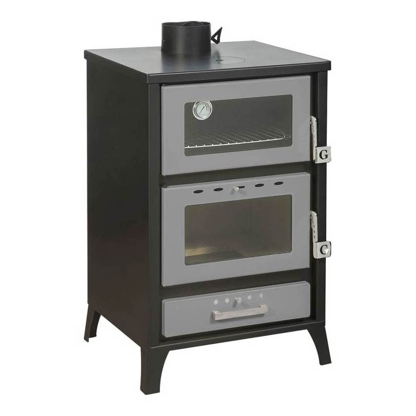 19,6 kW European Quality Wood Burning Stove with Oven Water Jacket 72,9% Efficiency DG 2100