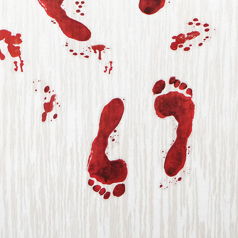 Halloween Decorations Stickers Window Wall Floor Clings Bloody Footprint Decals Vampire Party Stickers Decorations Supplies