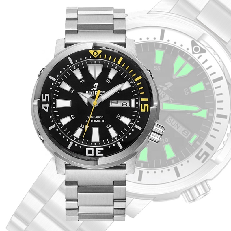 Tuna Nh 36 100 Meters Mechanical Automatic Custom Stainless Steel Diver Watch