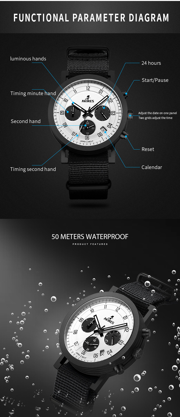 3Atm Waterproof Japan Movt Quartz Watch Stainless Steel Back 1 Atm Water Resistant Quartz Watch Sr626Sw