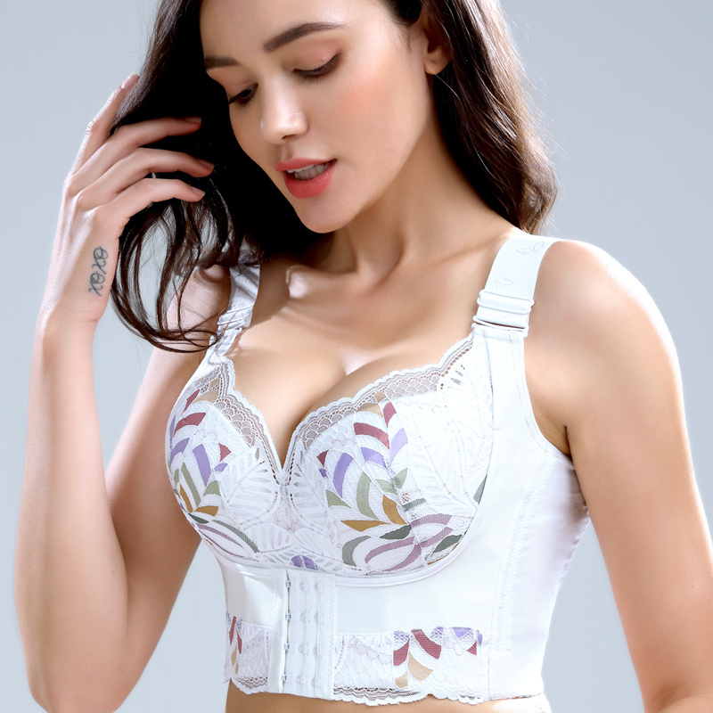 Push Up Padded Bras For Women Lace Adjustmentbra Big Cup None Underwire Size Bras For Women'S Underwear C D E Cup Corset Bra