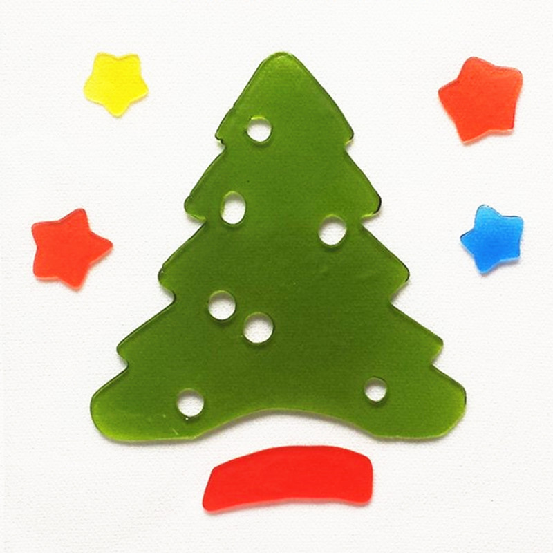 Christmas Tree Gel Cling Window Decals ,Christmas Decoration Crafts