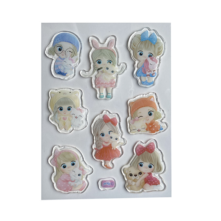 Jelly Stickers Sticker Kids Hot-selling Popular Clear Funny TPE TPR Jelly Stickers  For Kids Decoration Mobile Phone