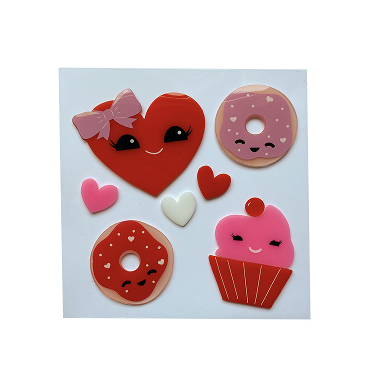 Wholesale High Quality Romantic Valentine TPR Gel Cling Jelly Window Sticker for customsized