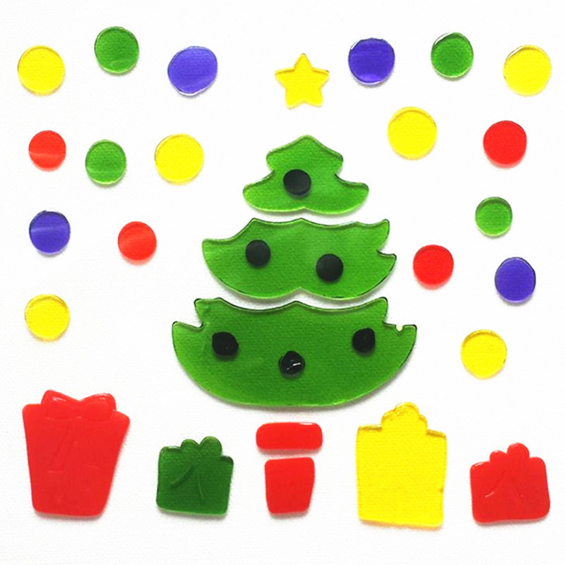 Christmas Tree Gel Cling Window Decals ,Christmas Decoration Crafts