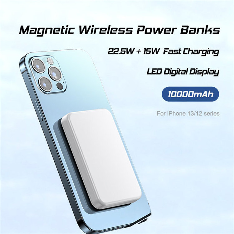 Customizable Logo Magnetic PowerBank 10000mAh Wireless Portable Charger Mag Battery Safe Pack PD 20W With CE RoHS Certificate