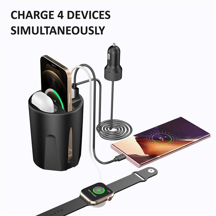 Qi Wireless Charger Cup Socket Quick Charge Car Holder/Stand Fast Charger For Apple iPhone For Samsung For Huawei LG