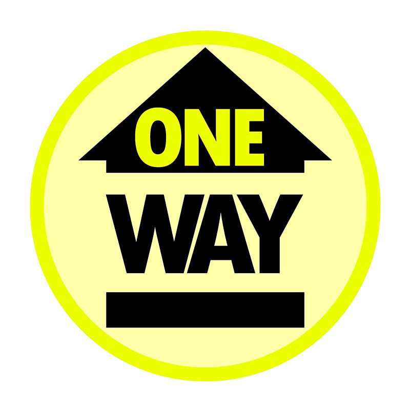 One Way Floor Decal Sign 12