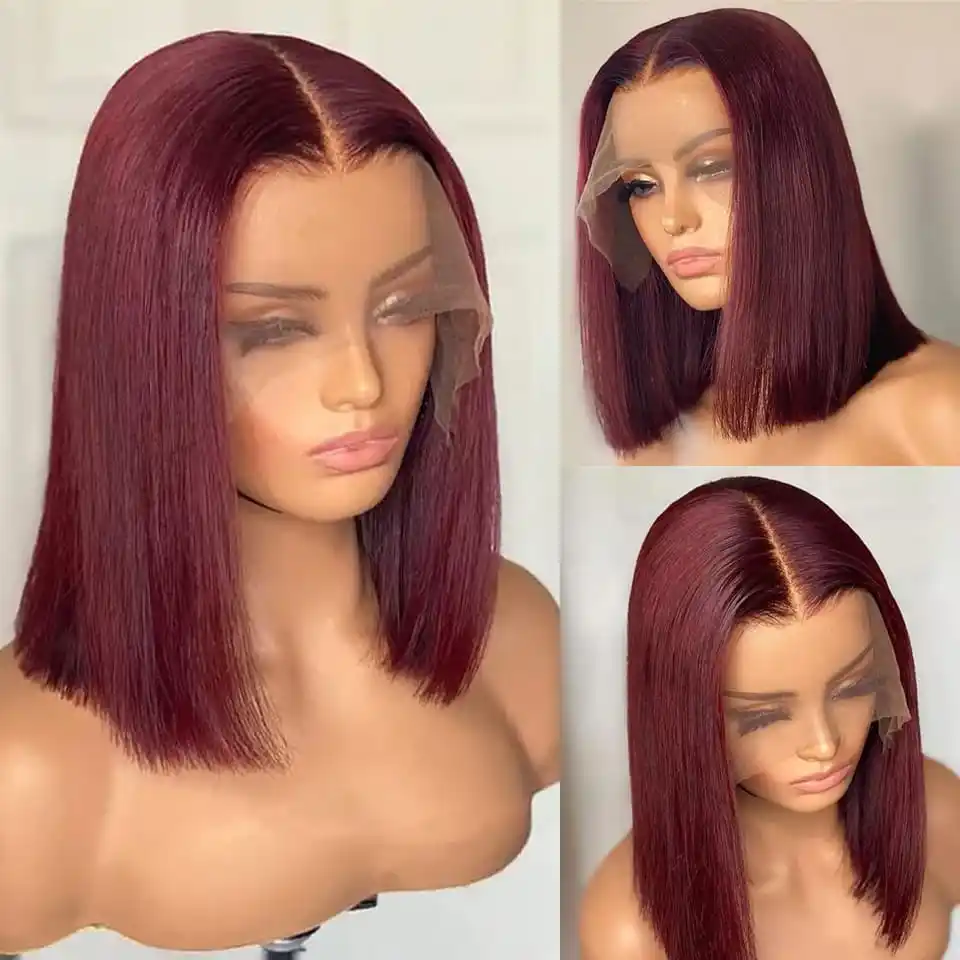 Glueless Bob Hd Lace front Wigs 100% Virgin Human Hair, Brazilian Hd Lace Frontal Wig Human Hair, Women Lace Wig Natural Hair