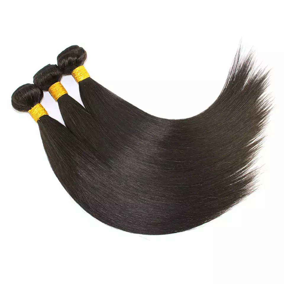 Human Hair Material and Yes Virgin Brazilian Straight Hair Full and Thick Cuticle Aligned Mink Brazilian Hair Bundles Vendors