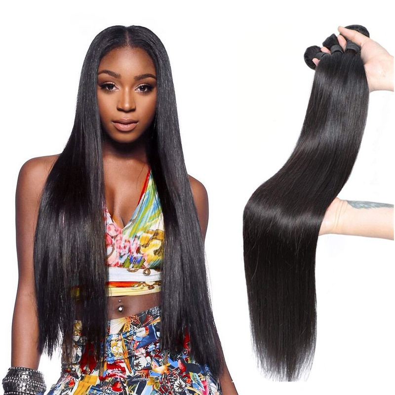 Cuticle Aligned Virgin Hair Vendors Silk Straight Peruvian Human Hair Extension for Black Women