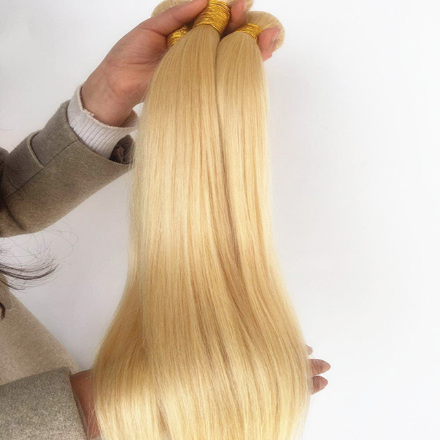 wholesale 10a grade virgin straight human hair extension, mink Brazilian 613 blonde virgin hair weave vendors