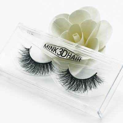 Wholesale eye lashes 3d mink 25mm false strip eyelashes with customized packaging own brand box