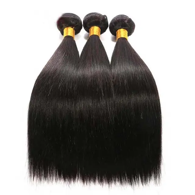 Human Hair Material and Yes Virgin Brazilian Straight Hair Full and Thick Cuticle Aligned Mink Brazilian Hair Bundles Vendors