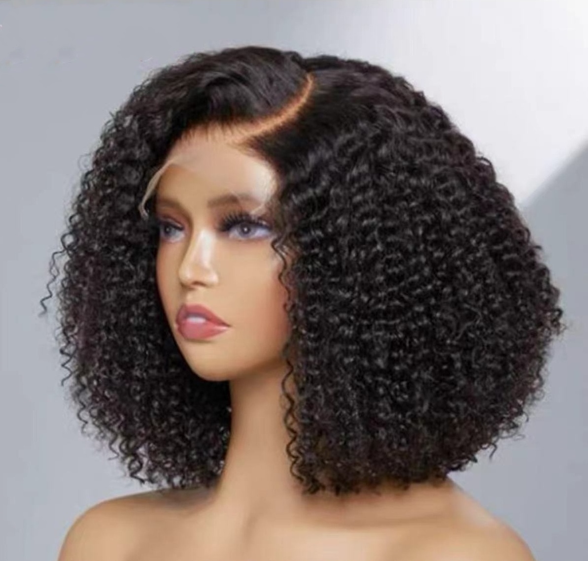 Short Brazilian Curly Bob 4x4 HD Lace Closure Wigs 150% Density Pixie Curly Glueless Lace Closure Front Wigs For Black Woman