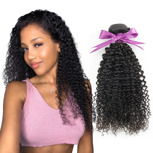 Afro kinky curly natural virgin brazilian human hair bundles with closure