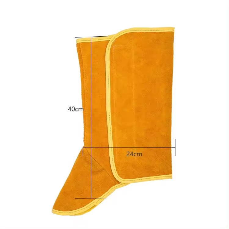 Wholesale Welding Leg Guard Welding Foot Cover Cowhide Leather Welding Foot Cover Fire Resistant Shoe Cover For Sale