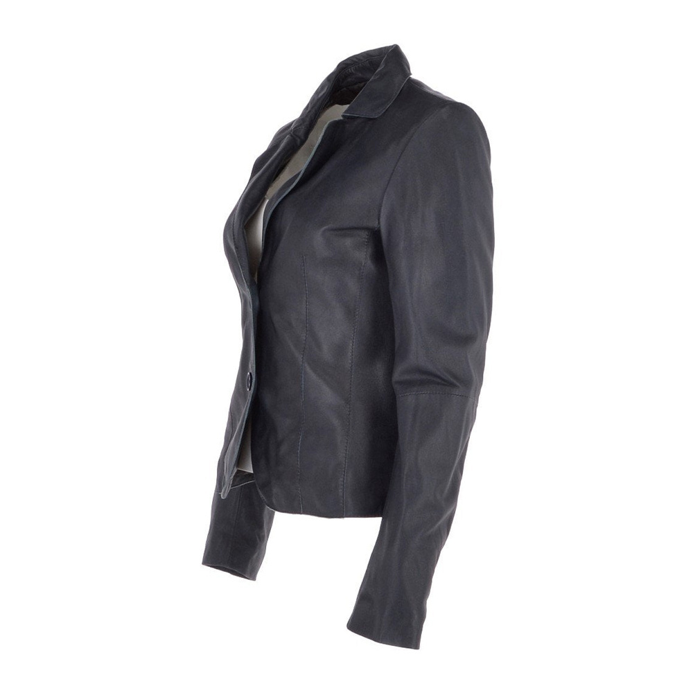 High Quality Lady Leather Coat Fashion Customized Winter Leather Wears Women Leather Apparels