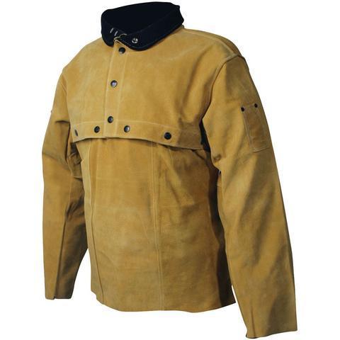 Heavy Duty Leather Welding Reusable Fire Retardant Clothing With Split Cow Leather Safety Welding Jackets for Men