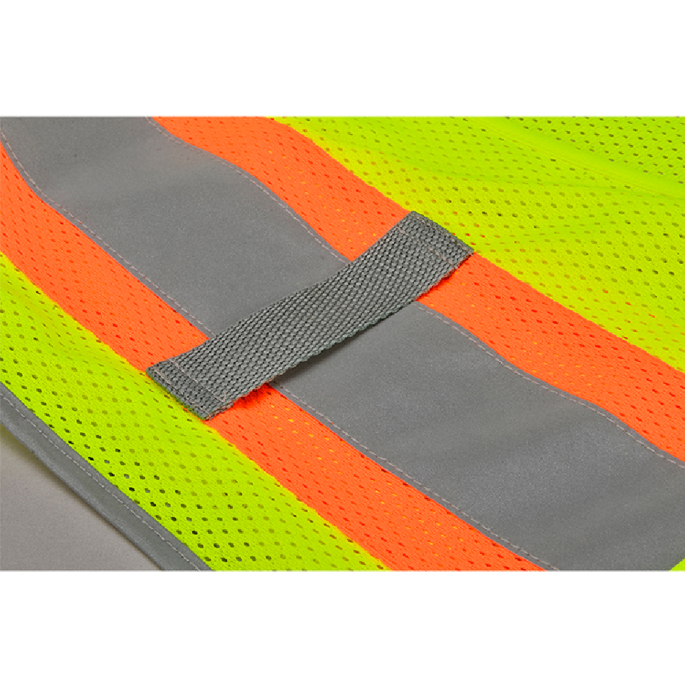 High Visibility Worker Safety Vest with Zipper Logo Customized Work Wear Construction Safety Vest Reflective Sleeveless Vests