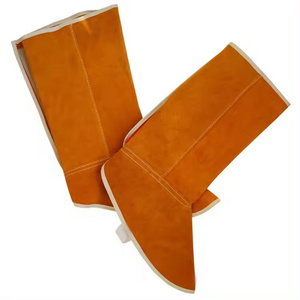 Wholesale Welding Leg Guard Welding Foot Cover Cowhide Leather Welding Foot Cover Fire Resistant Shoe Cover For Sale