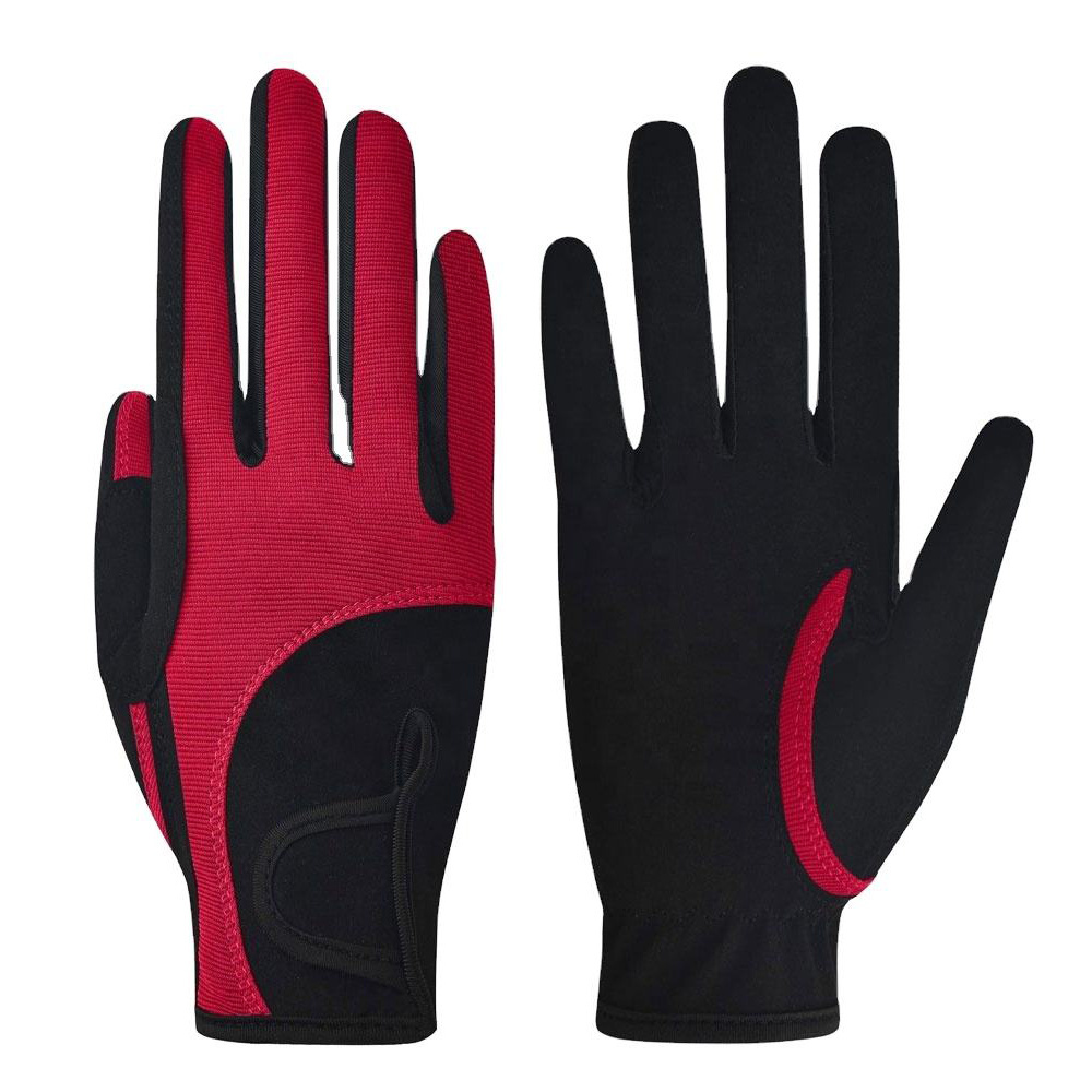 Most Popular Horse Riding Gloves for Sale Custom made logo design Silicone Tight Grip Horse Riding Gloves in low price