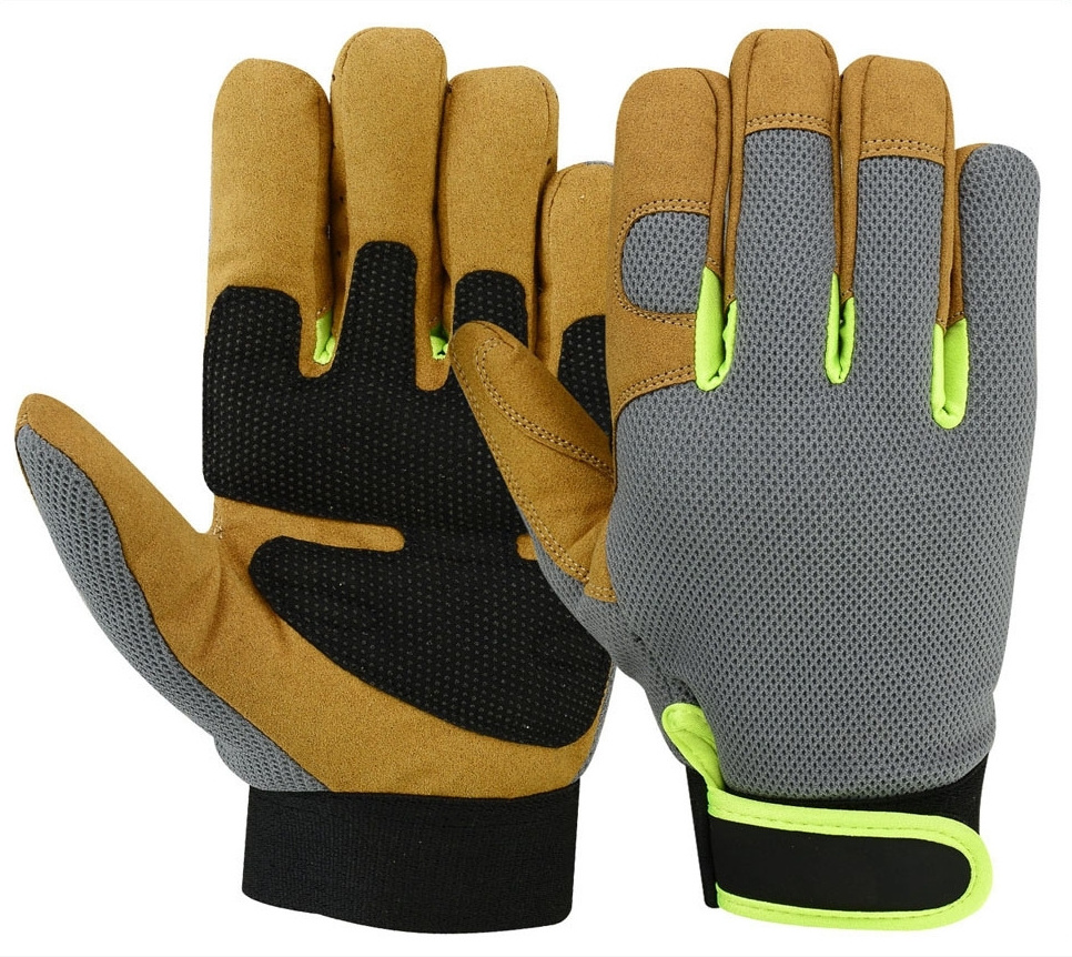 cold weather mechanical protection work glove Leather Driving Full Finger Cold Weather Genuine Leather Driver Working Glove