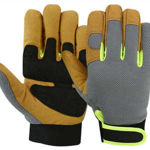 cold weather mechanical protection work glove Leather Driving Full Finger Cold Weather Genuine Leather Driver Working Glove