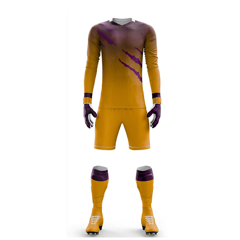 Goal keeper uniforms cheap sport wear wholesale football goalkeeper men adult goalkeeper uniform protective long sleeve training