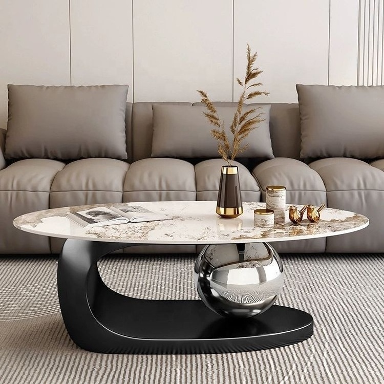 Popular big stainless steel brass silver center designer metal mirrored coffee table luxury coffee tables