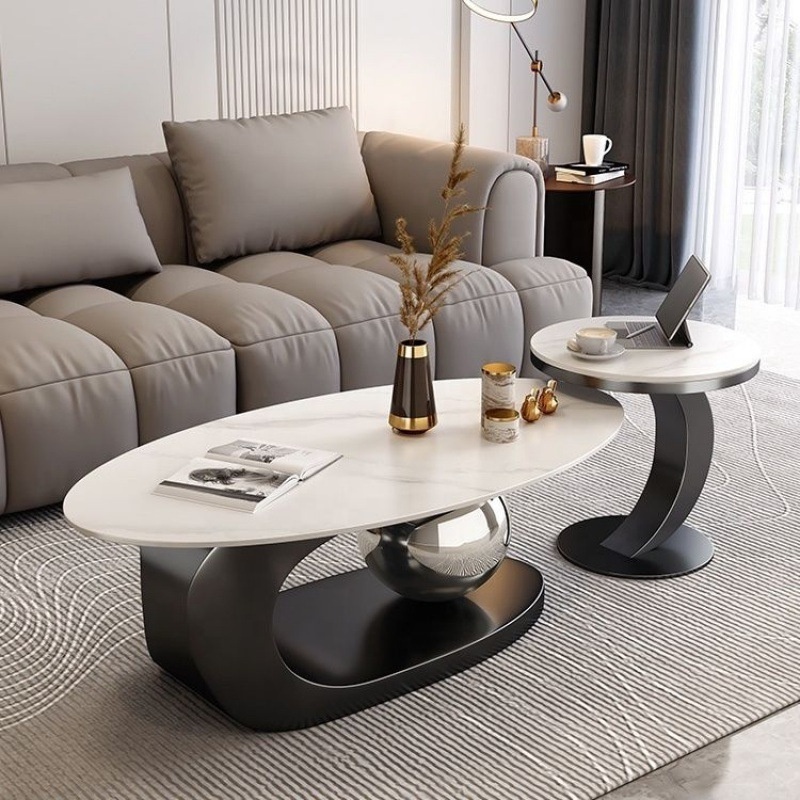 Popular big stainless steel brass silver center designer metal mirrored coffee table luxury coffee tables