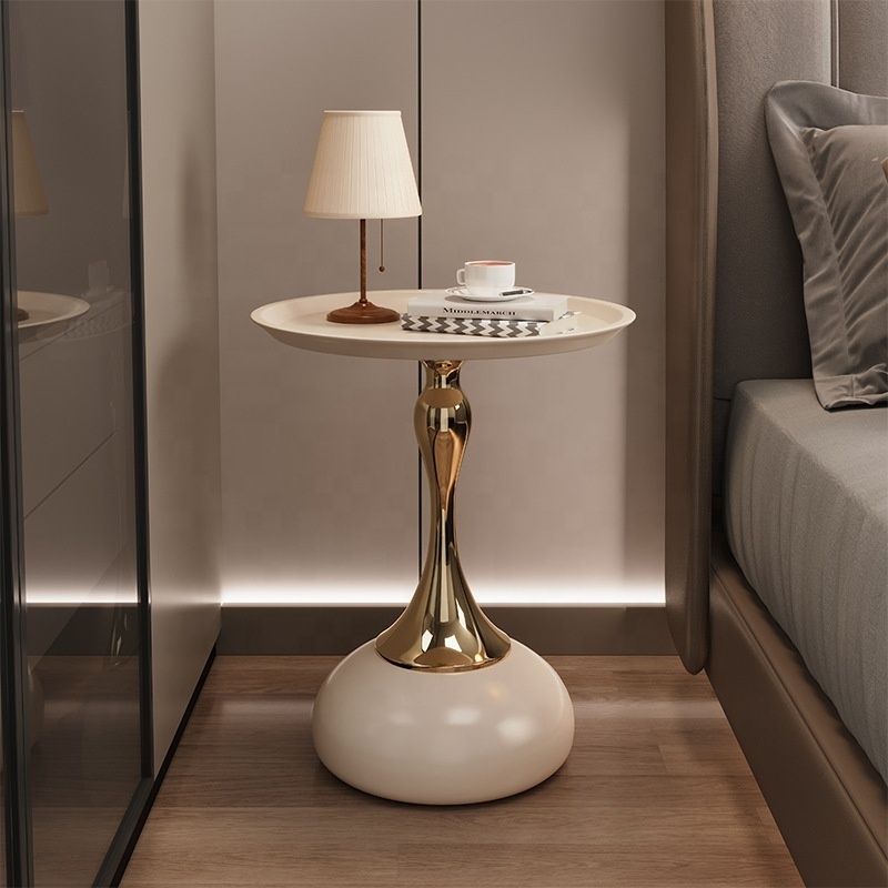 2024 Unique Side Table Set Modern Bedroom Living Room Sofa End Table Modern Bedside Small Coffee Table With Metal Frame